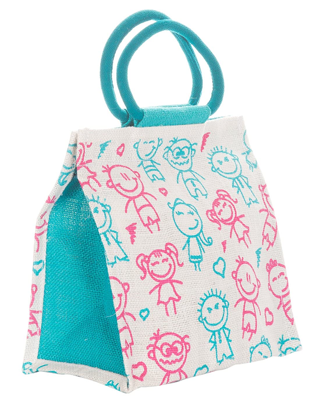 10 X 10 X 6 - CHILDREN PRINT ZIPPER LUNCH (B-045-PINK)