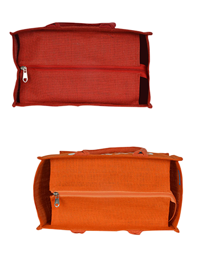 Combo of SAY NO 14X14 ZIPPER (B-200-ORANGE) and SAY NO 14X14 ZIPPER (B-200-RED)