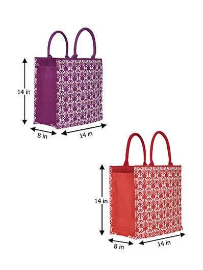 Combo of 14X14 PARROT PRINT ZIPPER (B-101-RED) and 14X14 PARROT PRINT ZIPPER (B-101-MAGENTA)