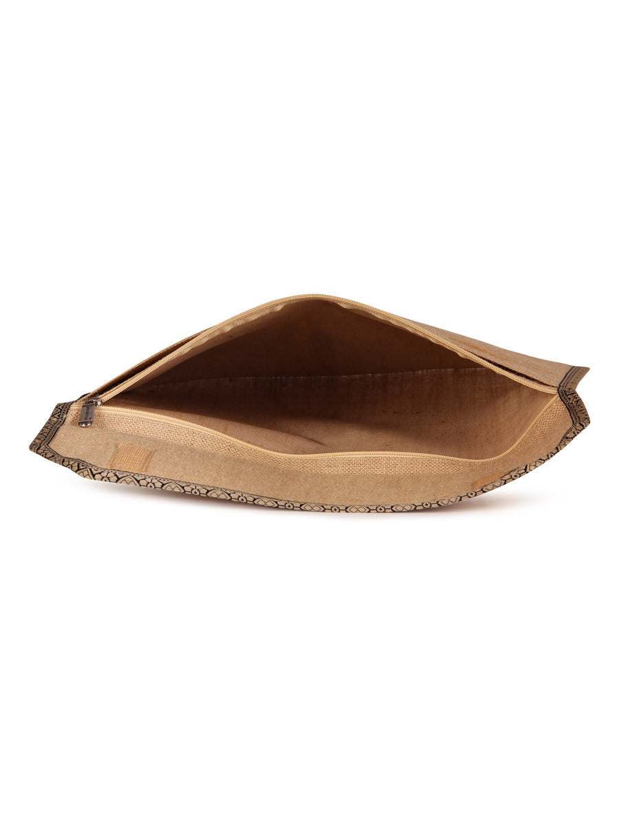 FOLDER WITH FULL FLAP ZIPPER (A-016-NATURAL)