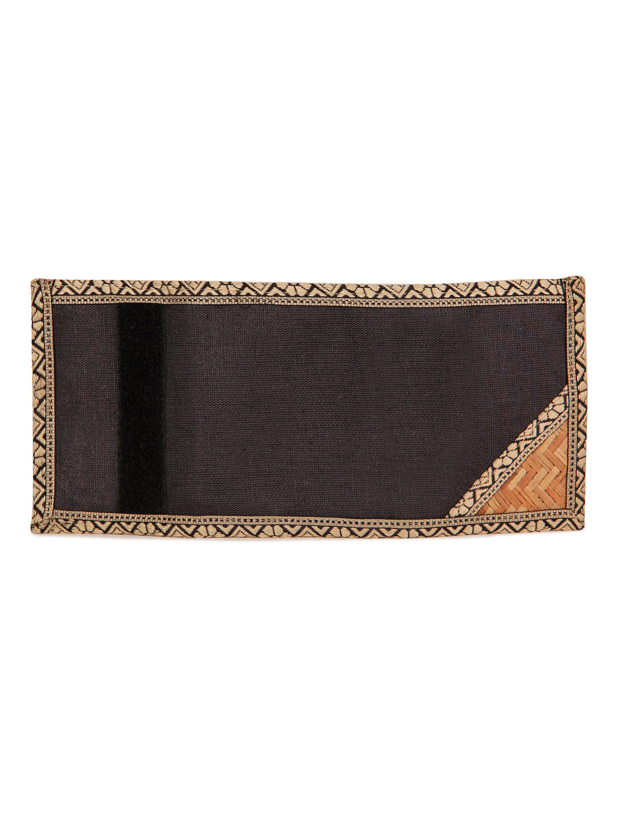 JUTE COTTAGE WALLET 3 FOLD, SUSTAINABLE, ECO-FRIENDLY, 100% GENUINE, STYLISH JUTE WALLET (BLACK 4.5X3.5)