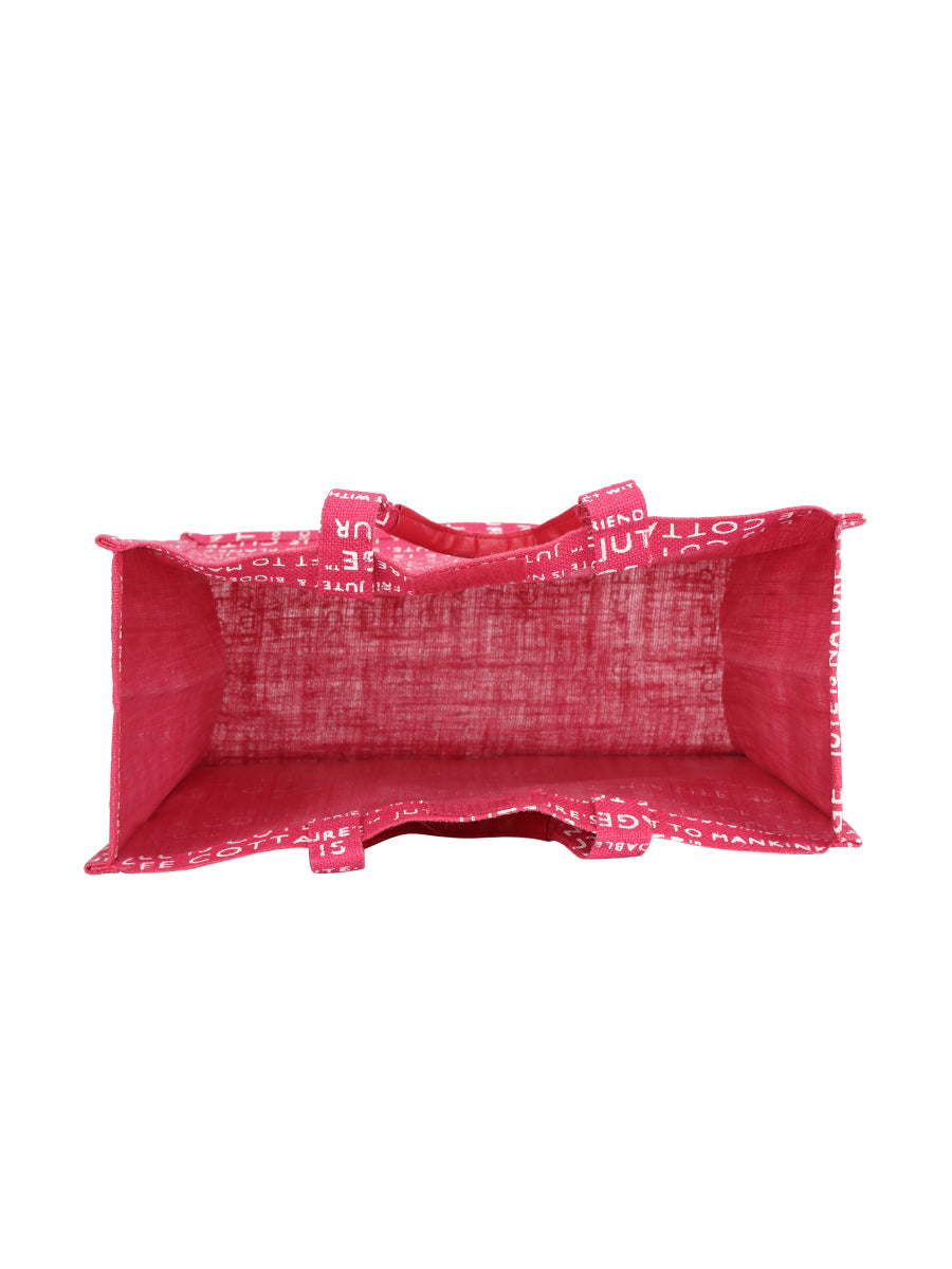 14 X 16 X 7 - JC PRINT SHORT HANDLE (B-018-HOT PINK)