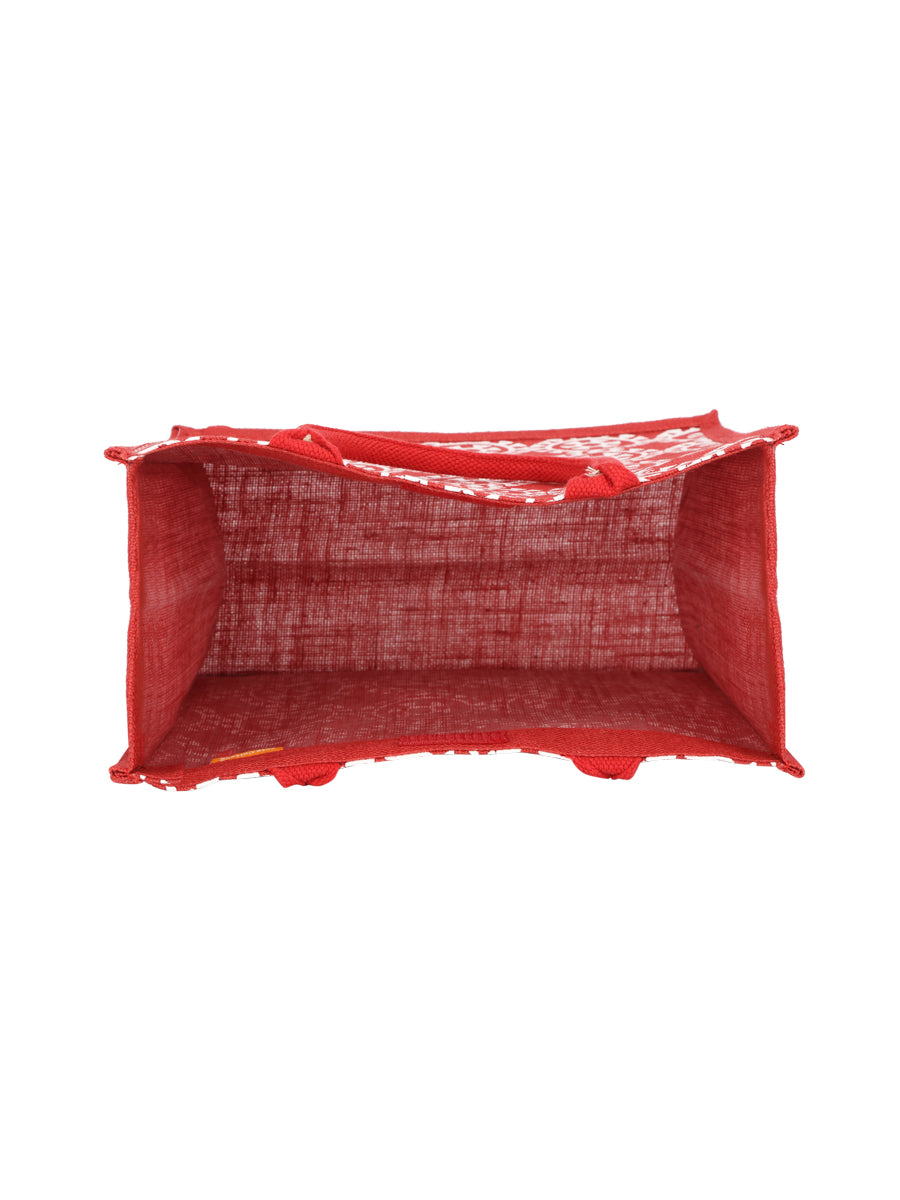 14 X 14 X 8 - ROUND PRINT (B-042-RED)