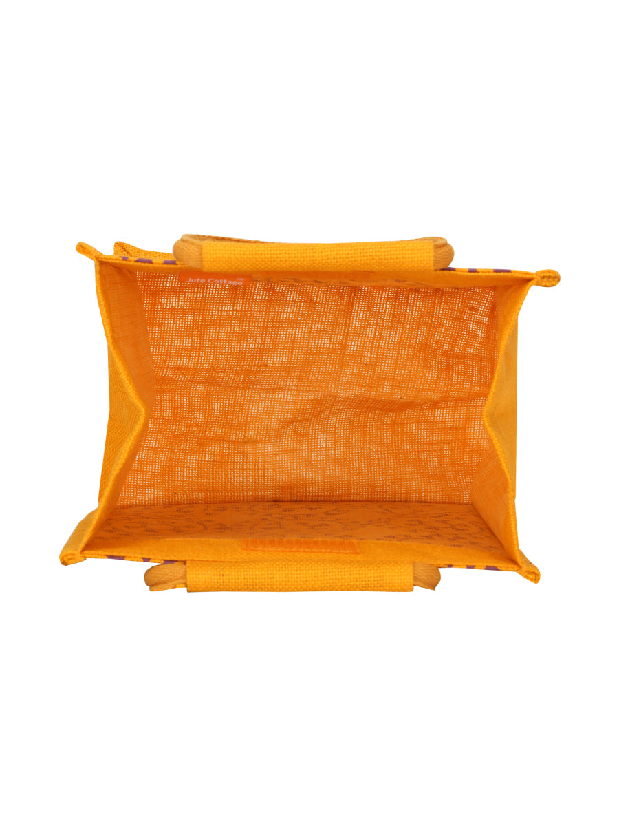 10 X 10 X 7 - ROUND PRINT ALL OVER LUNCH ZIPPER (B-048-YELLOW)