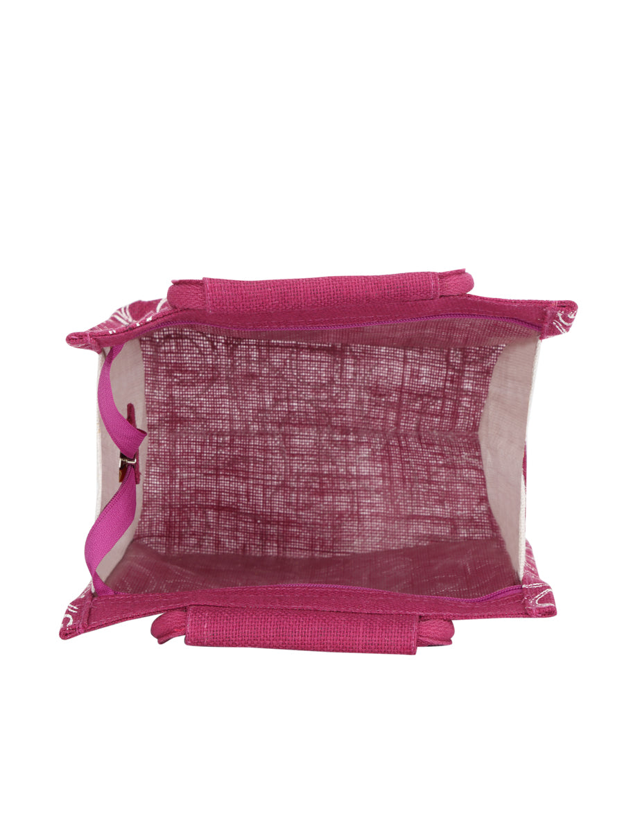 10 X 10 X 6 - ALL OVER ZIPPER LUNCH (B-022-HOT PINK)