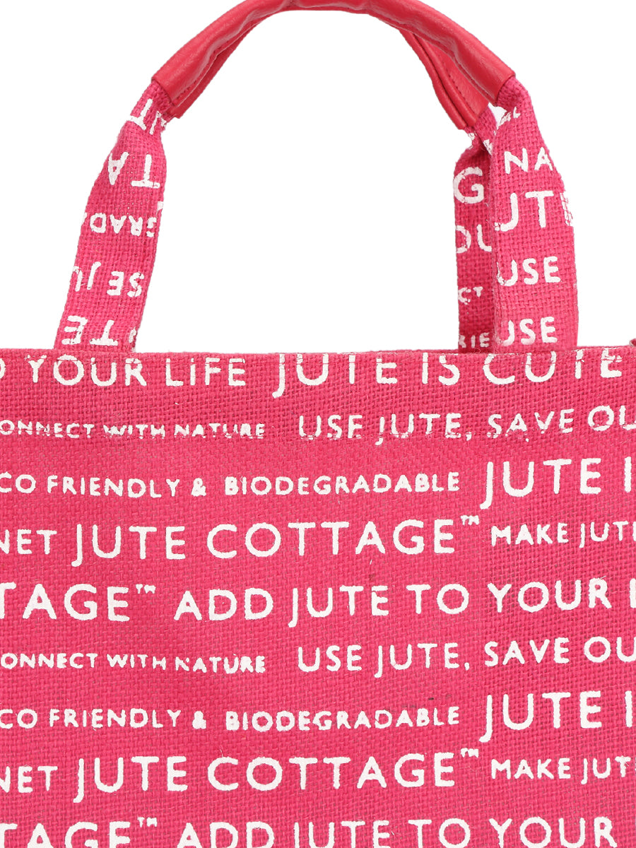 14 X 16 X 7 - JC PRINT SHORT HANDLE (B-018-HOT PINK)