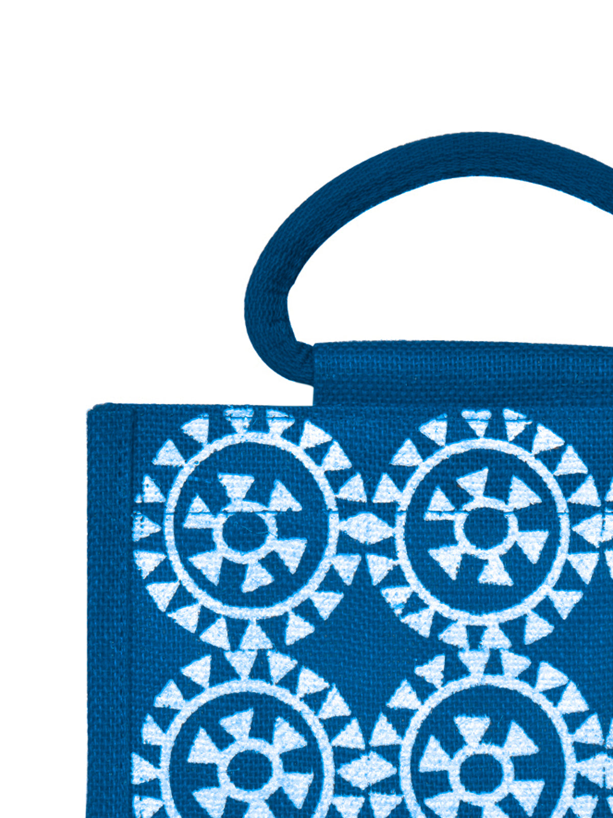 10 X 10 X 7 - ROUND PRINT ALL OVER LUNCH ZIPPER (B-048-BRIGHT BLUE)