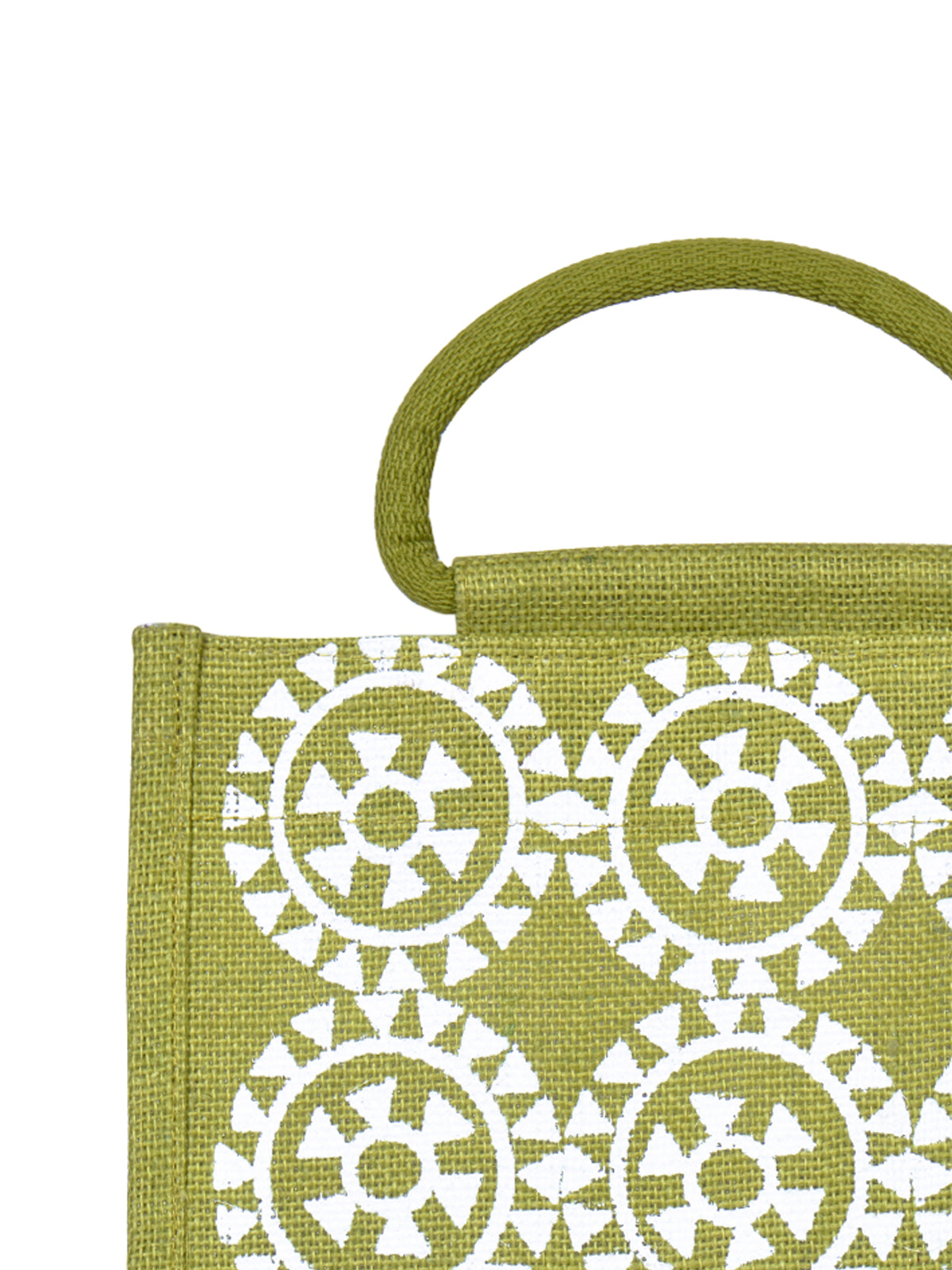 10 X 10 X 7 - ROUND PRINT ALL OVER LUNCH ZIPPER (B-048-OLIVE GREEN)