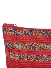 Load image into Gallery viewer, DOBBY KALAMKARI POUCH 2 ZIP (A-115-RED)
