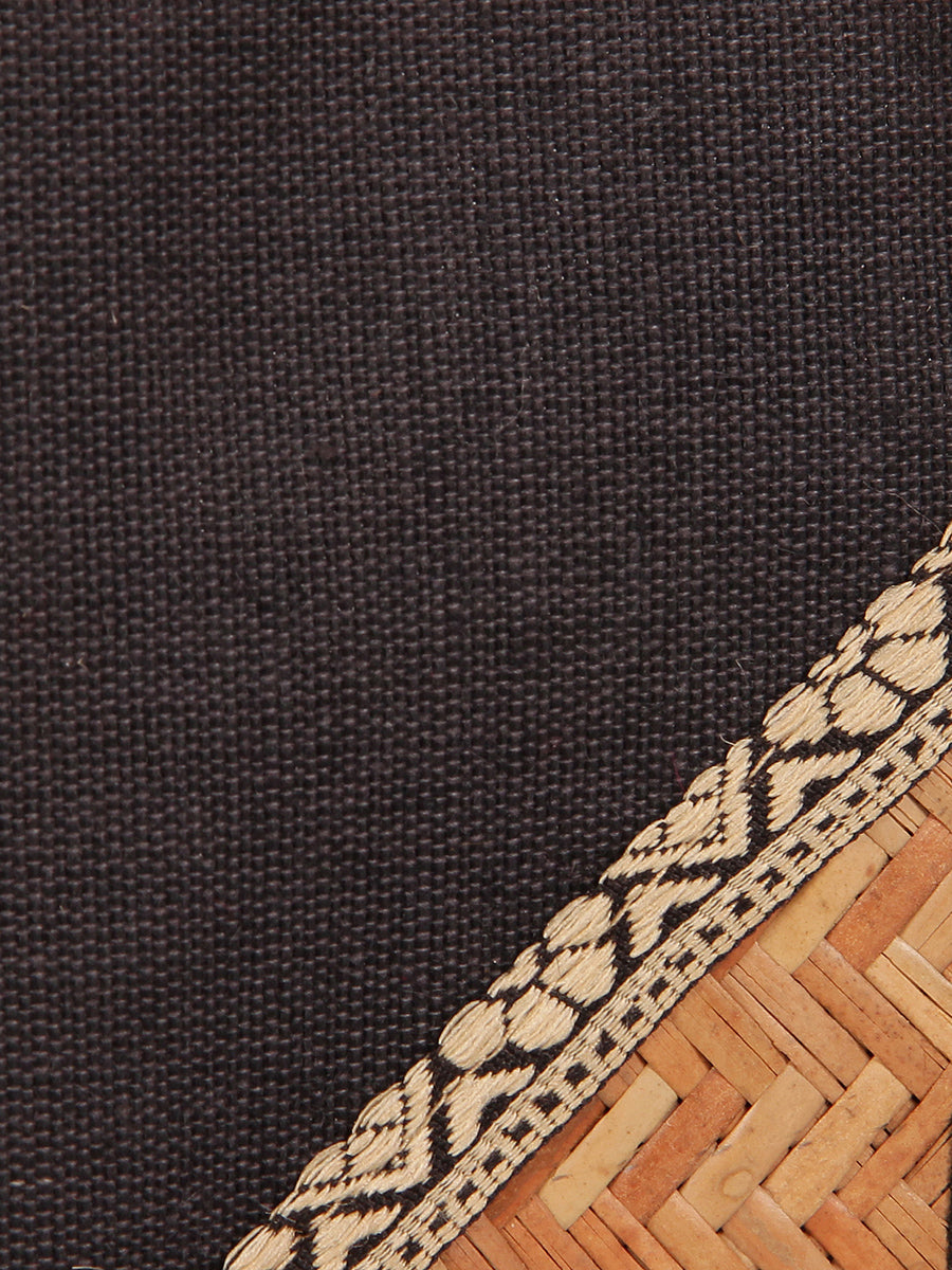 JUTE COTTAGE WALLET 3 FOLD, SUSTAINABLE, ECO-FRIENDLY, 100% GENUINE, STYLISH JUTE WALLET (BLACK 4.5X3.5)