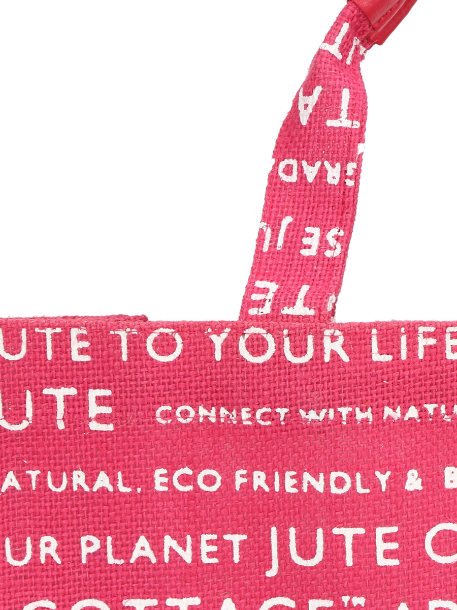 14 X 16 X 7 - JC PRINT SHORT HANDLE (B-018-HOT PINK)