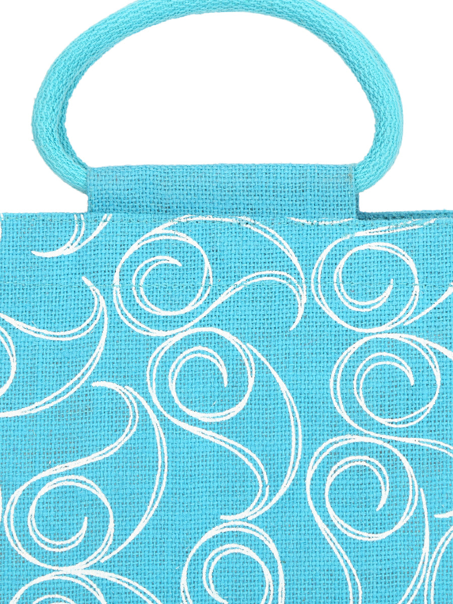 10 X 10 X 6 - ALL OVER ZIPPER LUNCH (B-022-TURQUOISE BLUE)