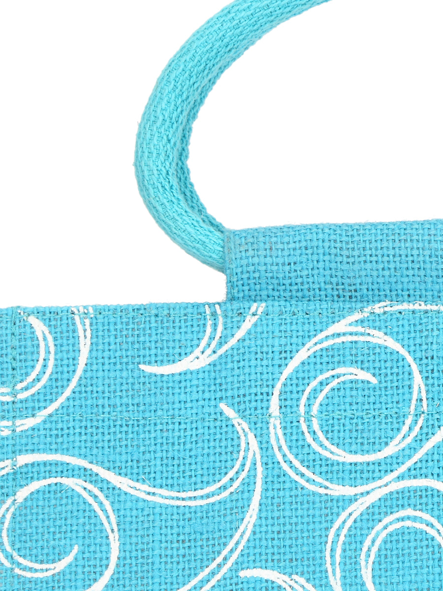 10 X 10 X 6 - ALL OVER ZIPPER LUNCH (B-022-TURQUOISE BLUE)