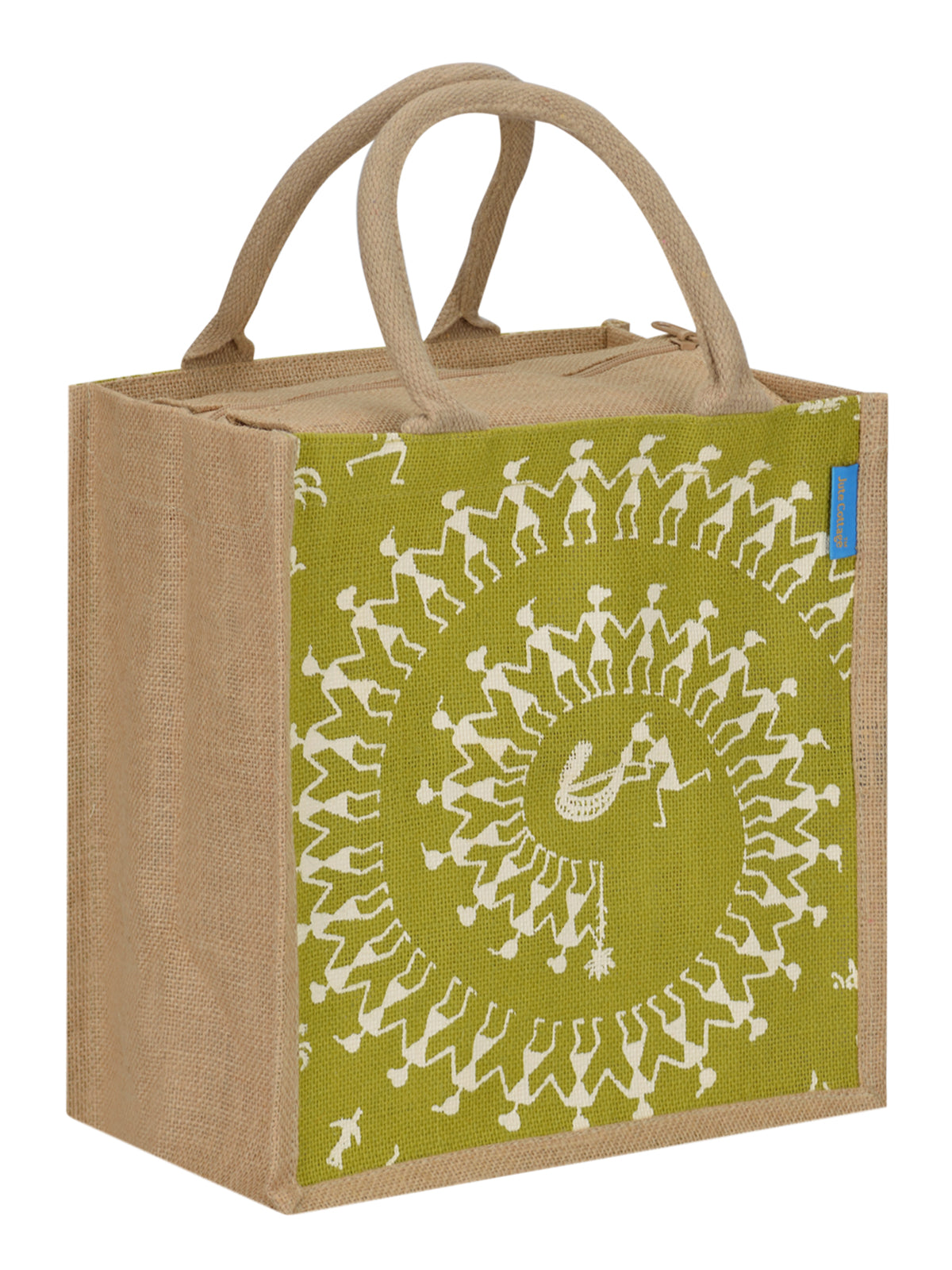Warli zipper lunch bag