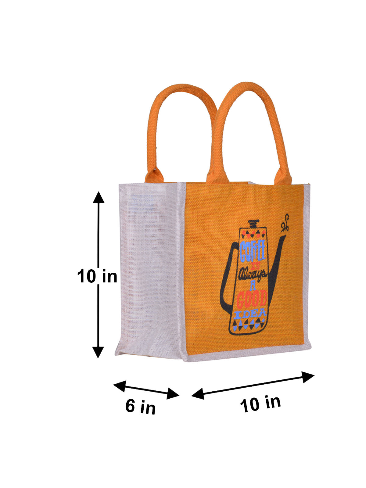 10 X 10 X 6 - COFFEE ZIPPER LUNCH (B-090-YELLOW)