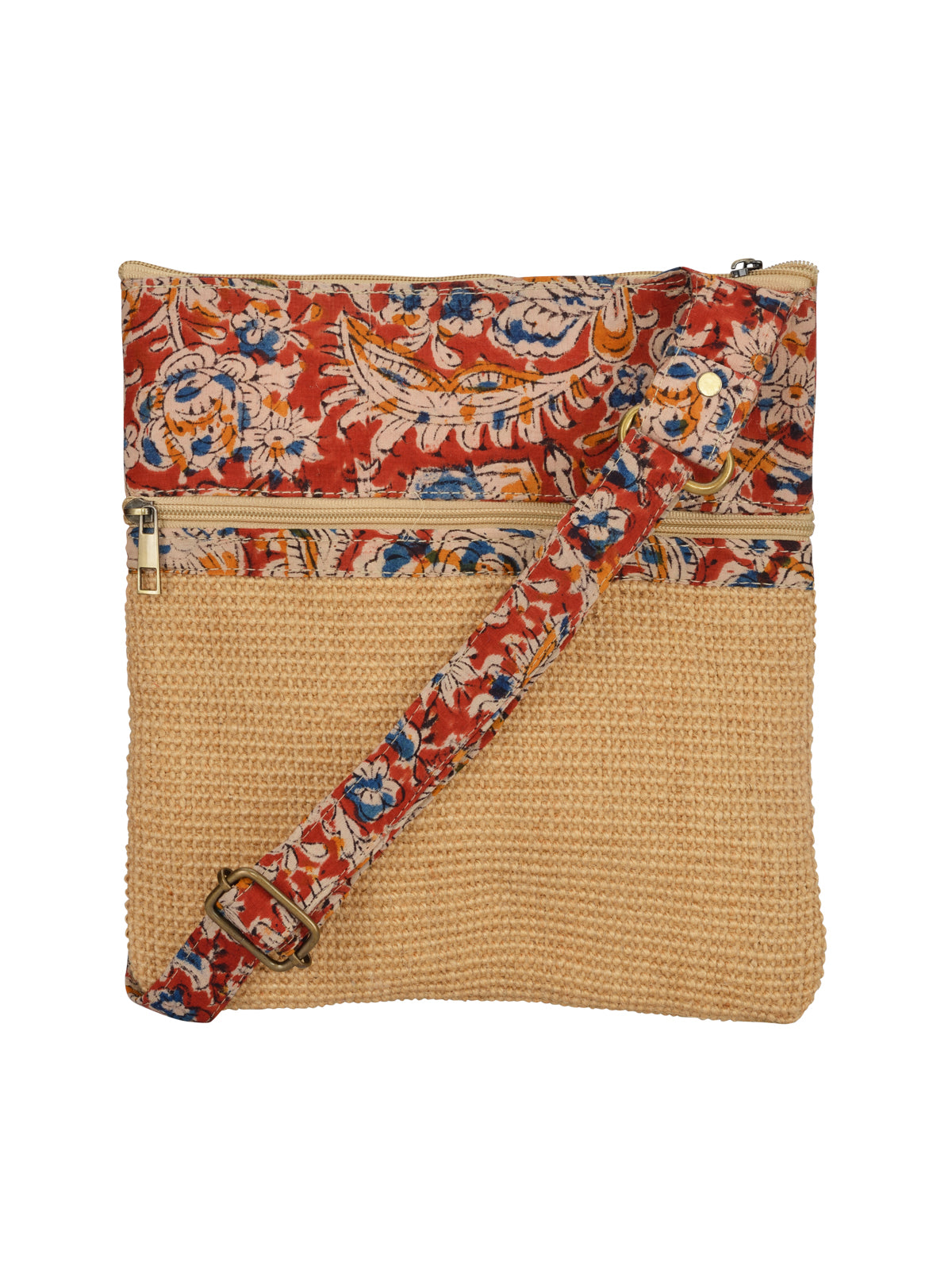 JUTE COTTAGE DOBBY SLING BAG MEDIUM, SUSTAINABLE, ECO-FRIENDLY, 100% GENUINE, STYLISH JUTE BAG (BLACK 11X9)