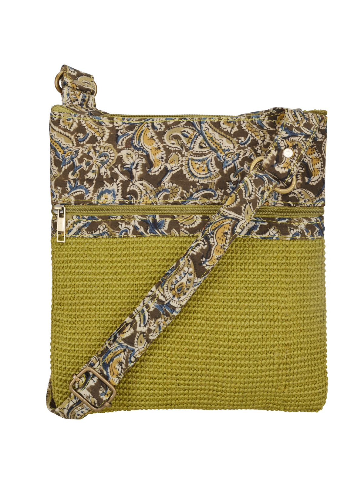 JUTE COTTAGE DOBBY SLING BAG MEDIUM, SUSTAINABLE, ECO-FRIENDLY, 100% GENUINE, STYLISH JUTE BAG (BLACK 11X9)