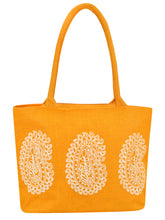 Load image into Gallery viewer, MANGO PRINT JUTE BAG (D-213-YELLOW)
