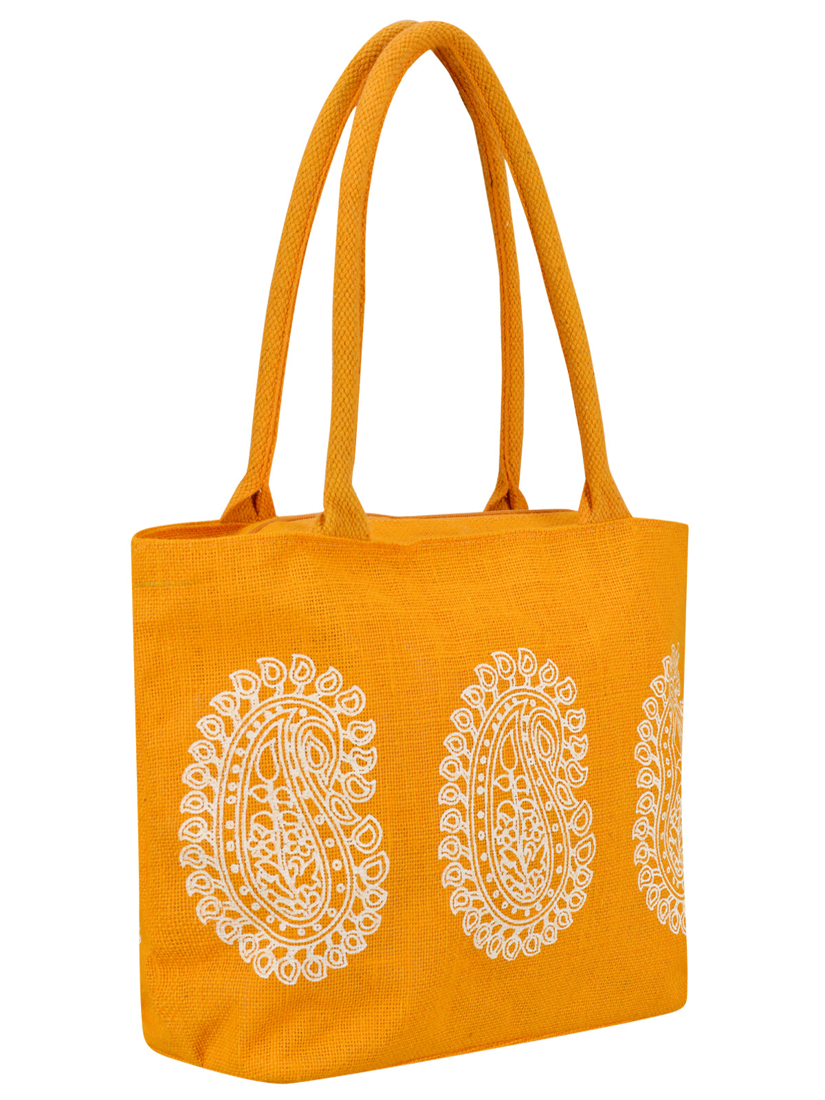 MANGO PRINT JUTE BAG (D-213-GREEN)