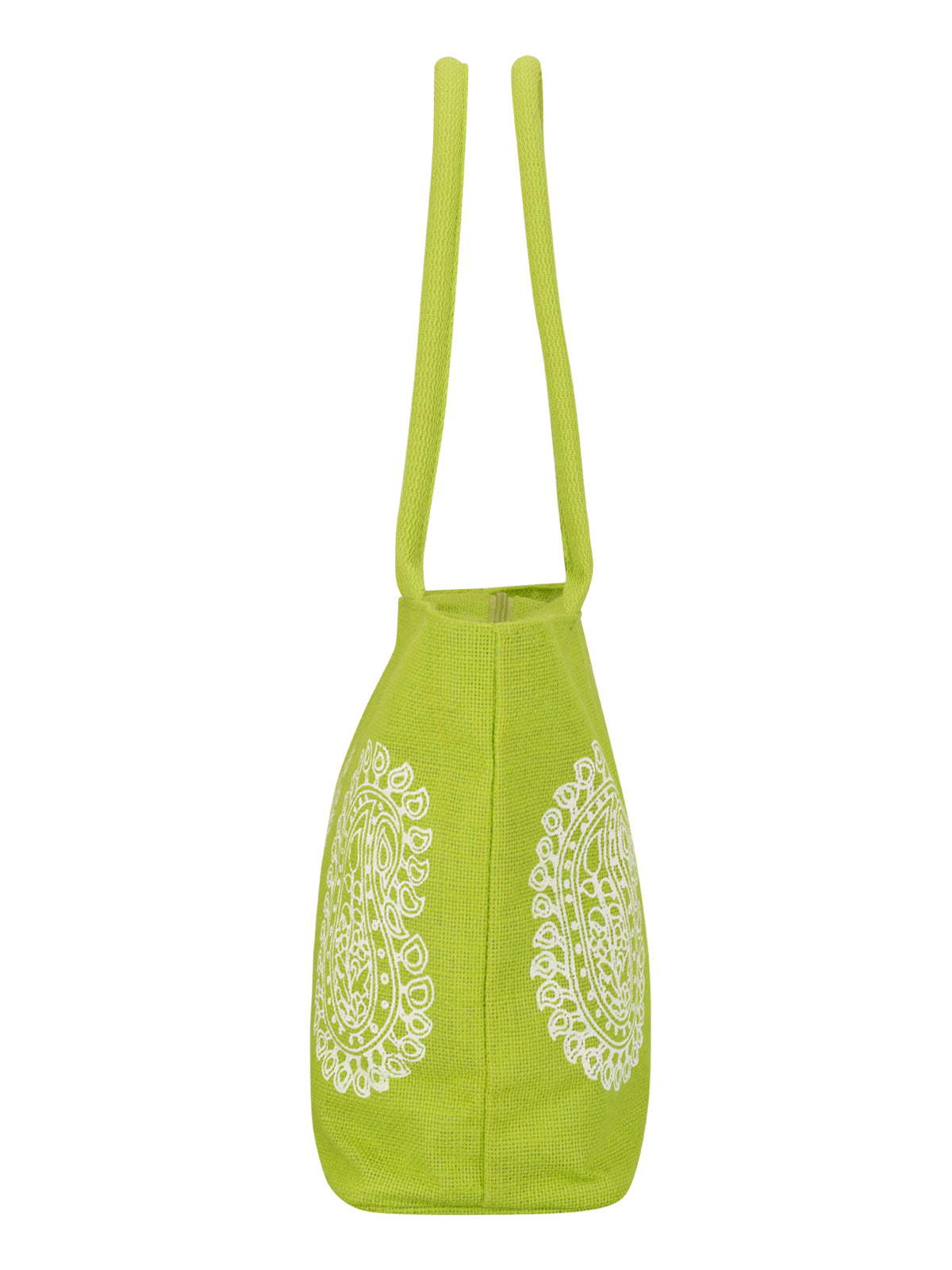 MANGO PRINT JUTE BAG (D-213-GREEN)