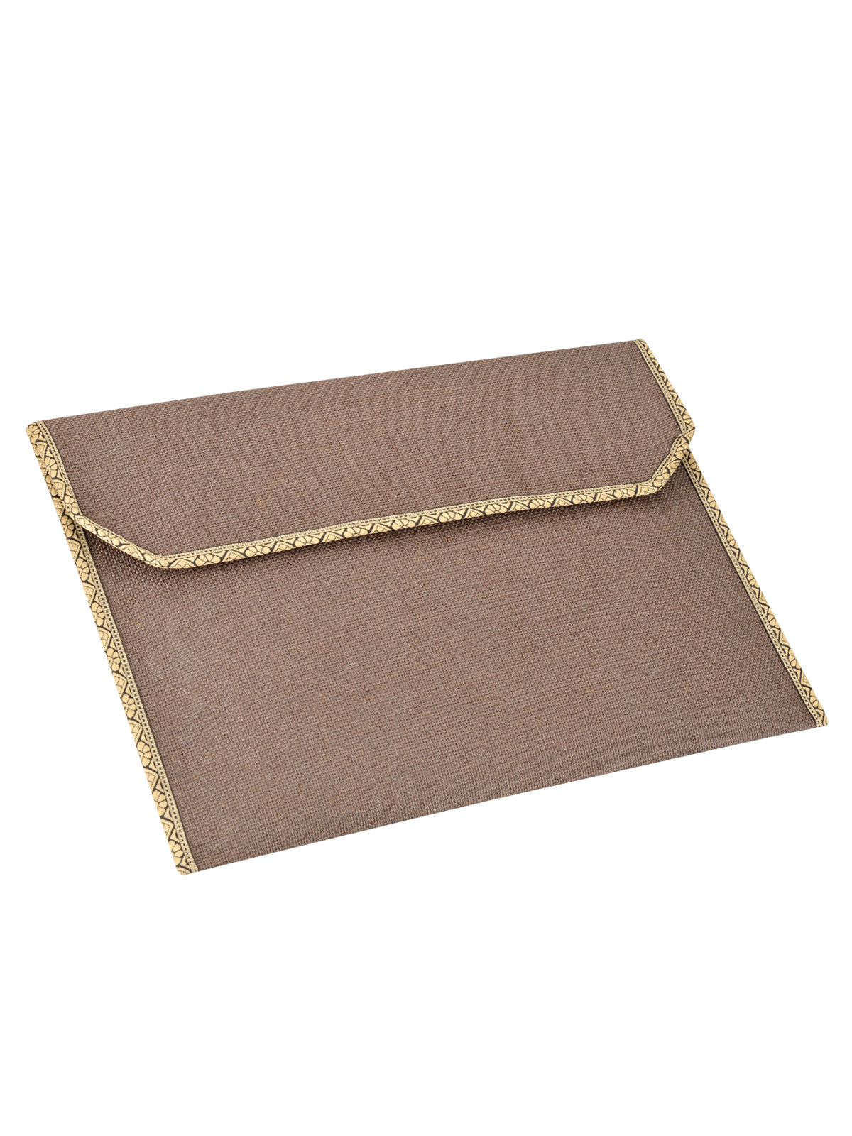 FOLDER WITH FULL FLAP ZIPPER (A-016-BROWN)