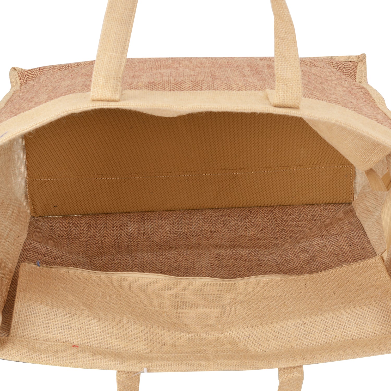 16 X 20 X 9 - HERRINGBONE ZIPPER WITH BOTTOM BOARD (B-226-BROWN)