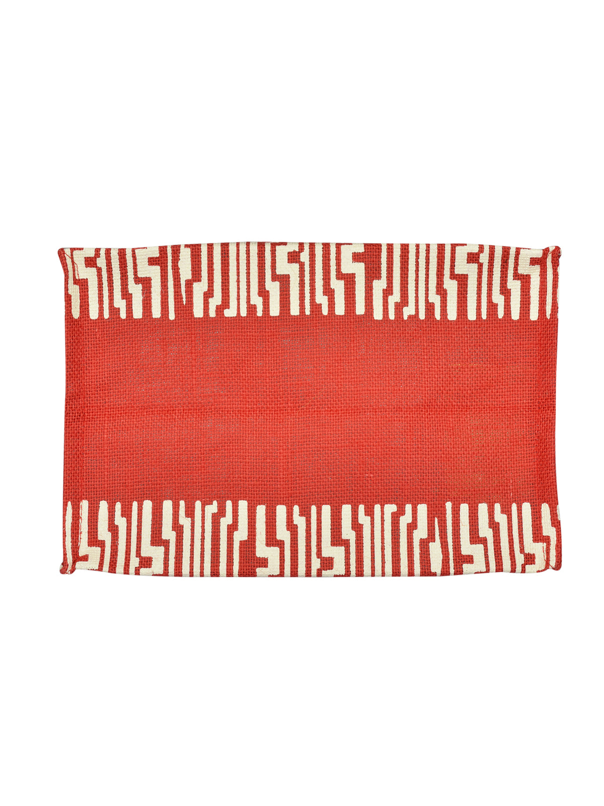 14 X 12 X 8 - BIG EYELET GEOMETRIC PRINT LUNCH WITH BOTTOM BOARD (B-134-RED/WHITE)
