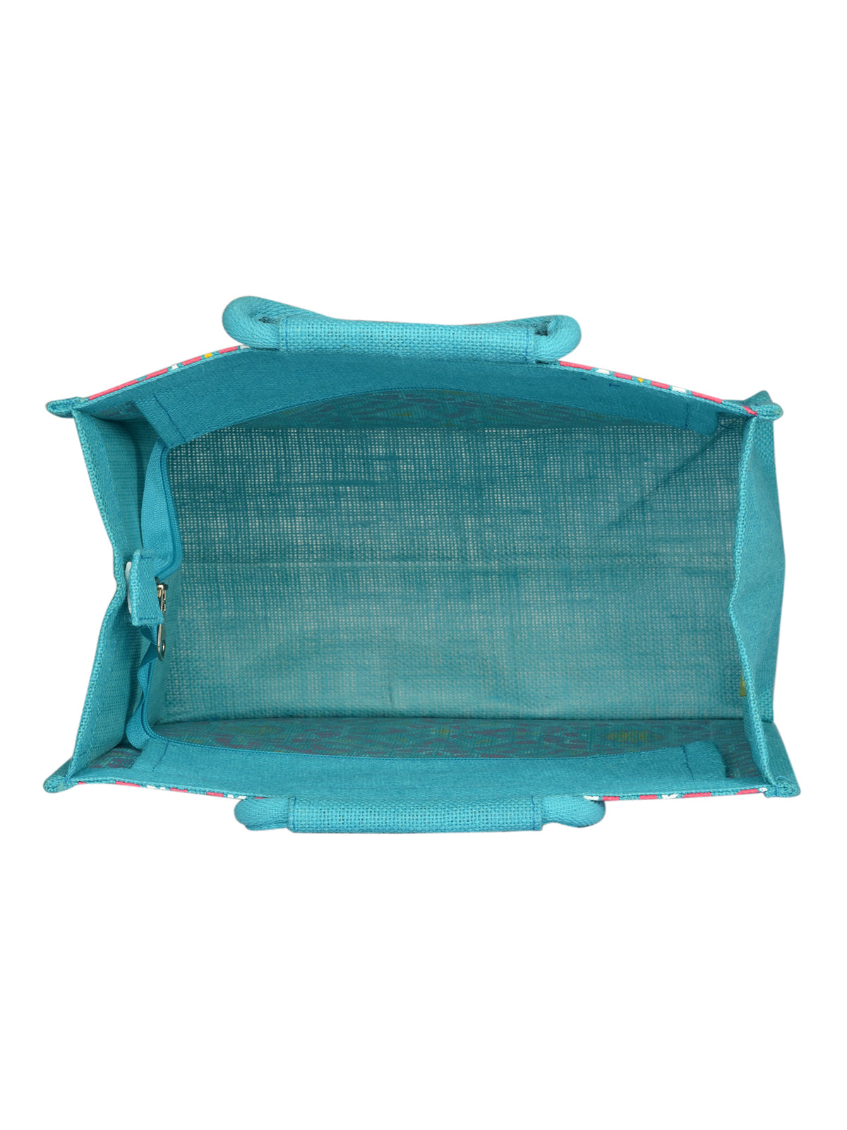 14 X 14 X 7 - MUGHAL PRINT ZIPPER (B-189-TURQUOISE BLUE)