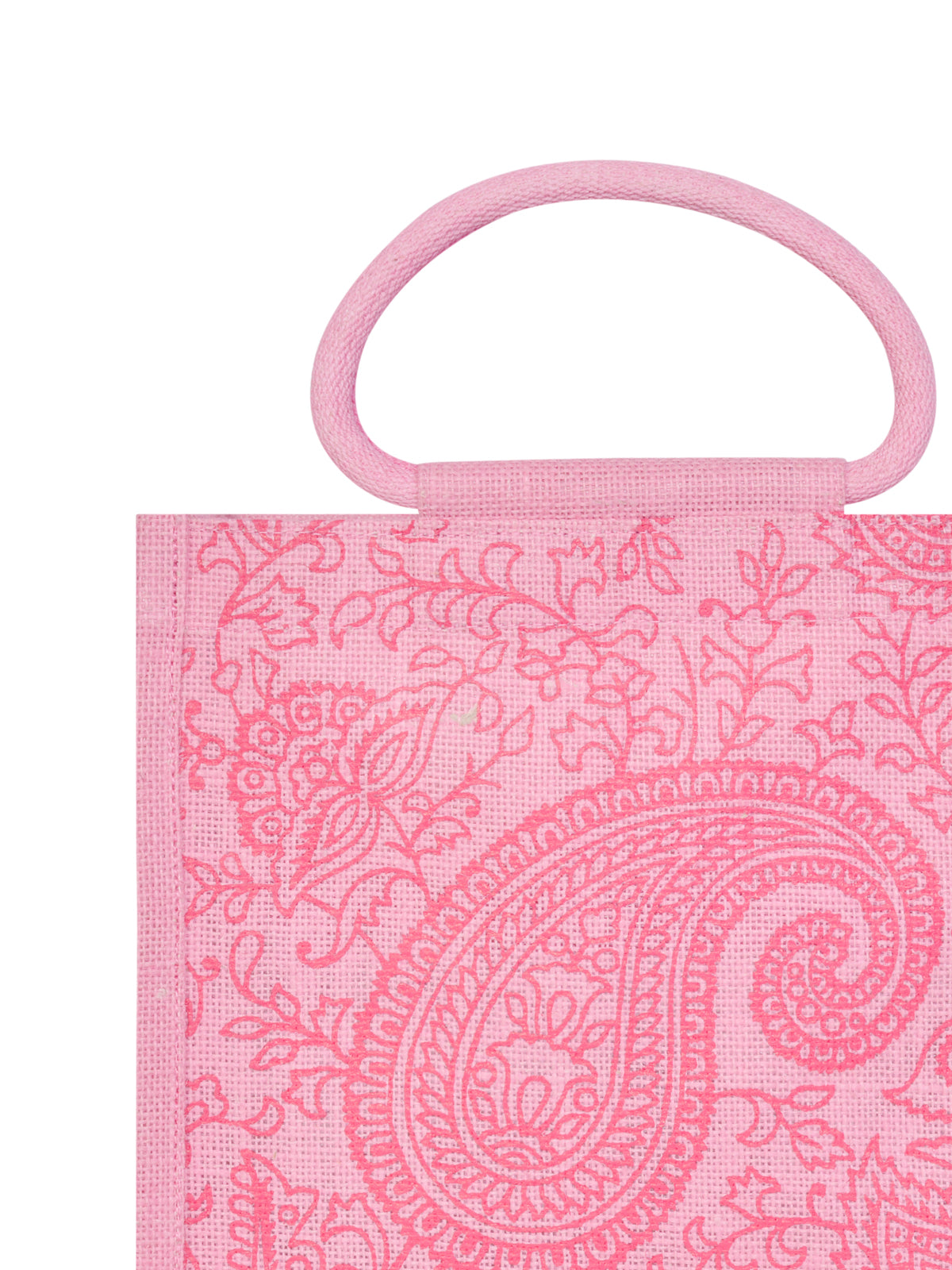 11 X 10 X 7 - PAISLEY PRINT ZIPPER LUNCH (B-169-BABY PINK)