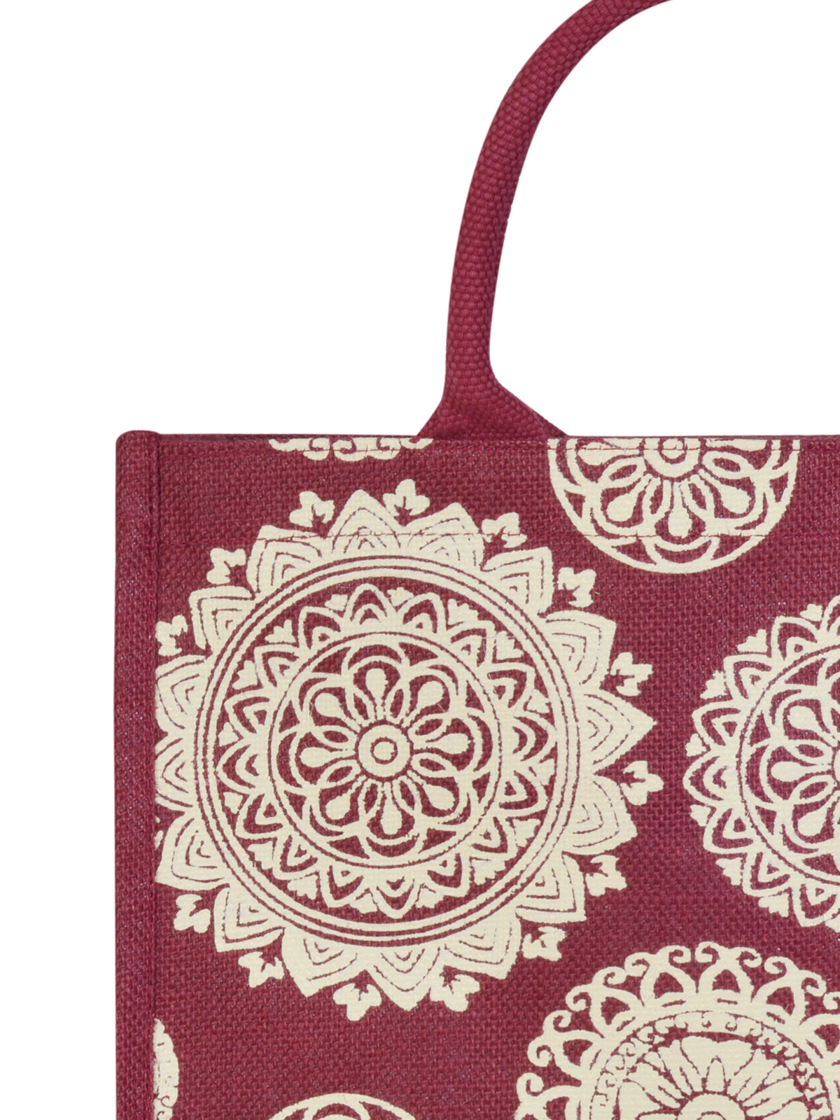 14 X 14 X 8 - FLORAL CHAKRA PRINT ZIPPER (B-165-MAROON)