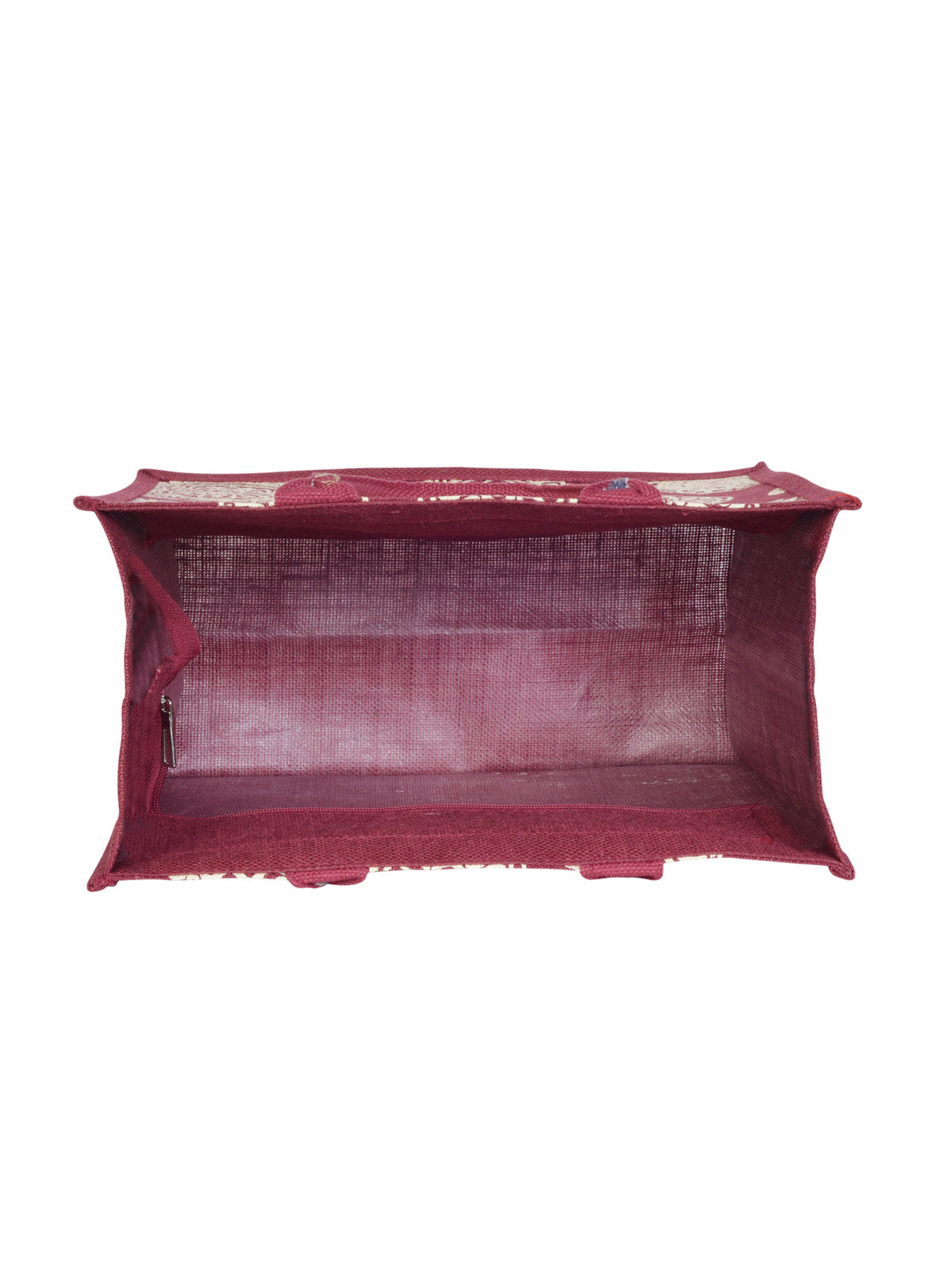 14 X 14 X 8 - FLORAL CHAKRA PRINT ZIPPER (B-165-MAROON)