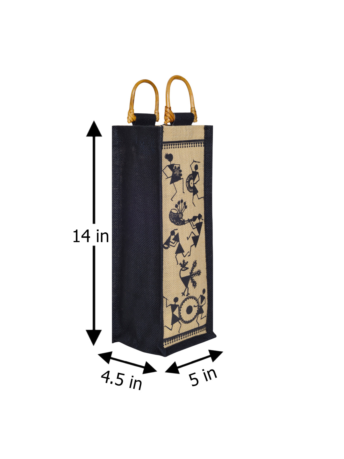 BOTTLE BAG WARLI PRINT 2