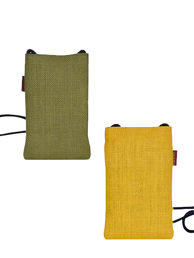 Combo of MOBILE JUTE WARLI PRINT (A-088-YELLOW) and MOBILE JUTE WARLI PRINT (A-088-OLIVE GREEN)