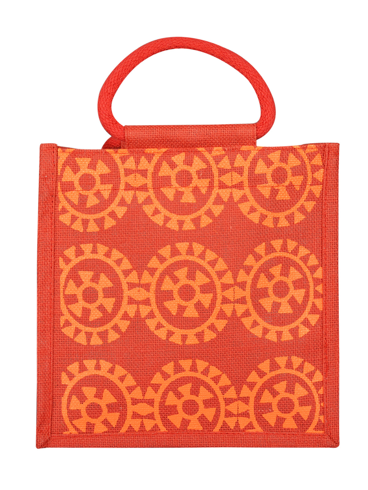 10 X 10 X 7 - ROUND PRINT ALL OVER LUNCH ZIPPER (B-048-RED)