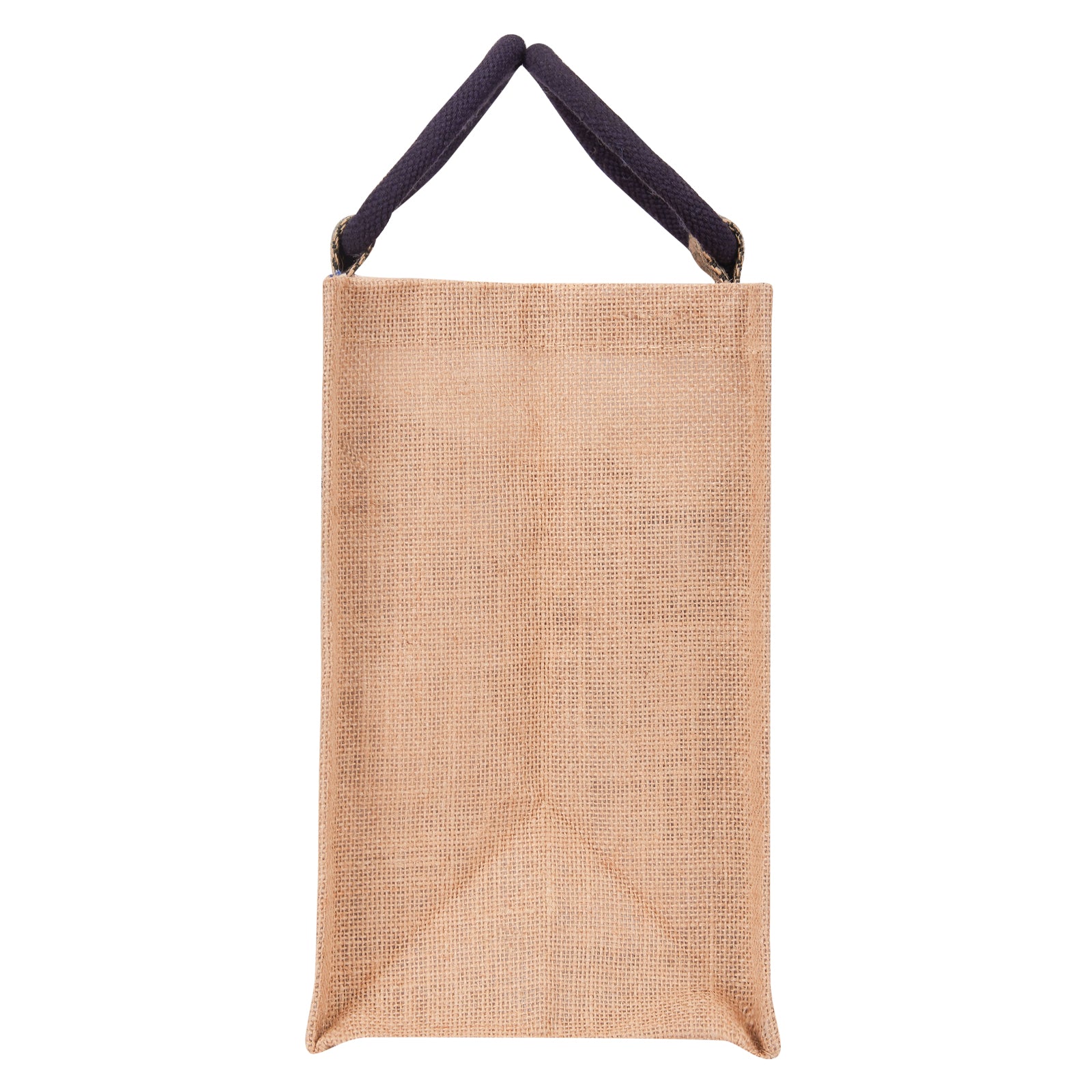 JUTE COTTAGE HERRINGBONE JUTE LUNCH ZIPPER, SUSTAINABLE, ECO-FRIENDLY, 100% GENUINE JUTE, STYLISH (BLACK 11X10X7)