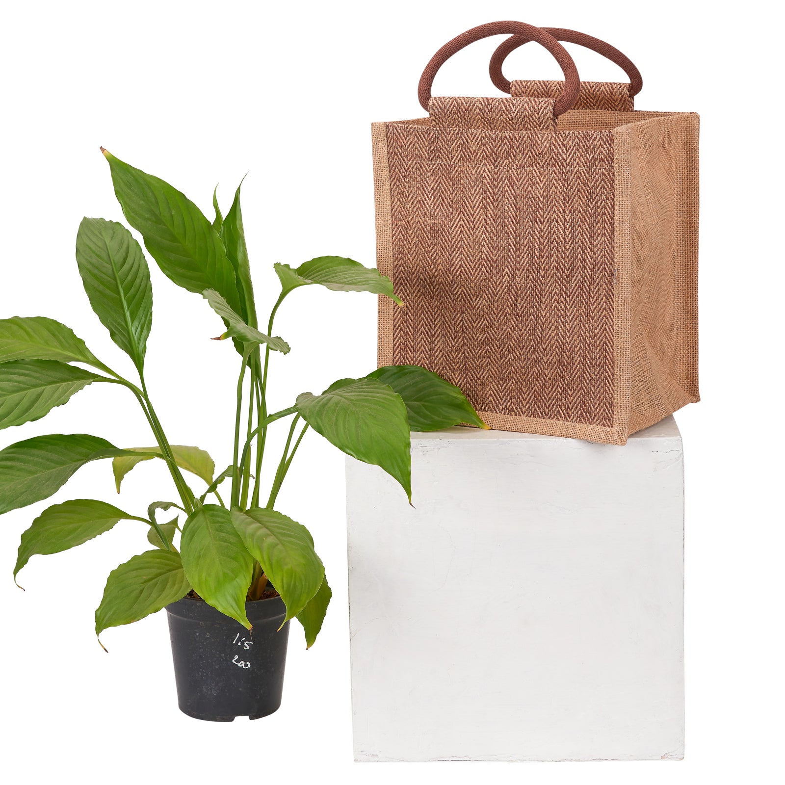 JUTE COTTAGE HERRINGBONE JUTE LUNCH ZIPPER, SUSTAINABLE, ECO-FRIENDLY, 100% GENUINE JUTE, STYLISH (BROWN 11X10X7)