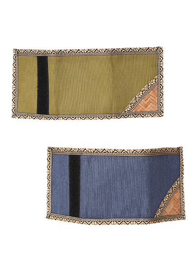 Combo of JUTE WALLET 3 FOLD (A-020-NAVY BLUE) and JUTE WALLET 3 FOLD (A-020-OLIVE GREEN)