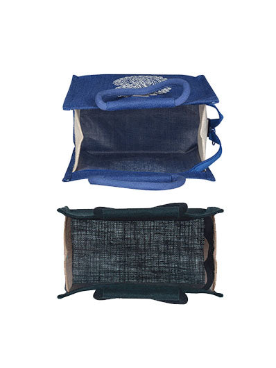 Combo of 10 X 10 PAISLEY ZIPPER LUNCH (B-014-BLACK) and 10 X 10 PAISLEY ZIPPER LUNCH (B-014-BRIGHT BLUE)