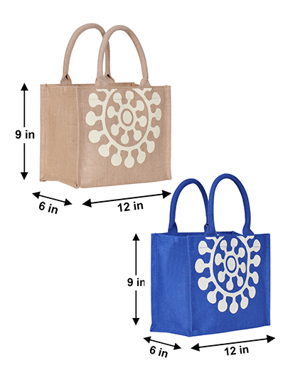 Combo of 9X12 PRINTED ZIPPER (B-132-NATURAL) and 9X12 PRINTED ZIPPER (B-132-BLUE)