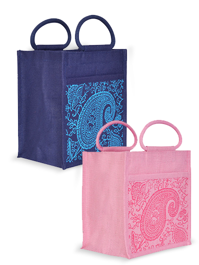 Combo of 11X10 PAISLEY PRINT ZIPPER (B-169-NAVY BLUE) and 11X10 PAISLEY PRINT ZIPPER (B-169-BABY PINK)