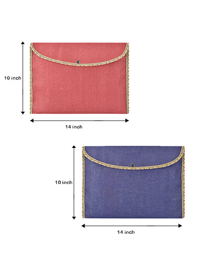 Combo of FOLDER FULL FLAP BUTTON (A-053-MAROON) and FOLDER FULL FLAP BUTTON (A-053-NAVY BLUE)