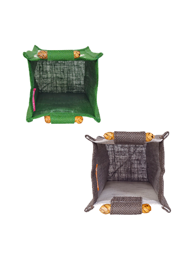 Combo of BOTTLE BAG WARLI PRINT 2 (B-163-WHITE/BROWN) and BOTTLE BAG WARLI PRINT 1 (B-162-GREEN)