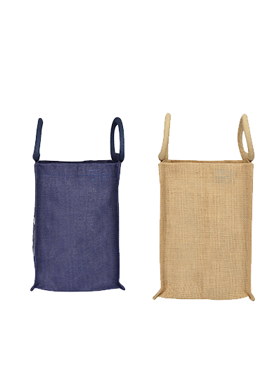 Combo of 10X10 SPOON & FORK PRINT LUNCH BAG ZIPPER (B-184-NATURAL) and 10X10 SPOON & FORK PRINT LUNCH BAG ZIPPER (B-184-NAVY BLUE)
