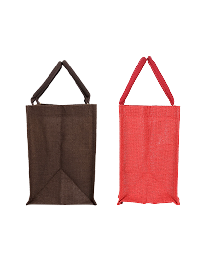 Combo of 11X10 PUPPET PRINT ZIPPER LUNCH BAG (B-238-RED/NATURAL) and 11X10 PUPPET PRINT ZIPPER LUNCH BAG (B-238-YELLOW/BROWN)