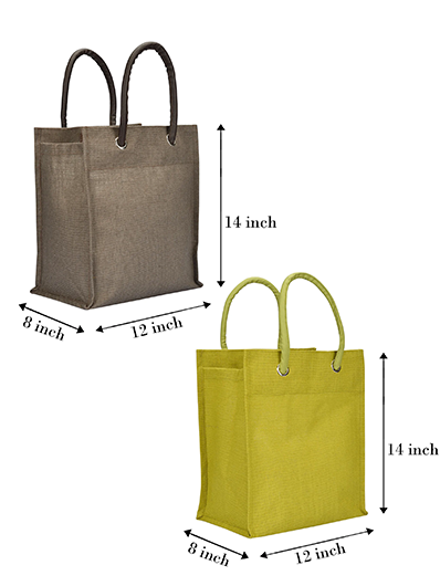 Combo of 14 X 12 BIG EYELET LUNCH (B-033-OLIVE GREEN) and 14 X 12 BIG EYELET LUNCH (B-033-BROWN)
