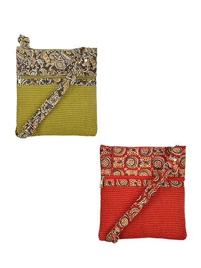 Combo of DOBBY SLING MEDIUM (A-104-OLIVE GREEN) and DOBBY SLING MEDIUM (A-104-RED)