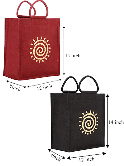 Combo of 14x12 CHAKRA PRINT (B-012-MAROON) and 14x12 CHAKRA PRINT (B-012-BLACK)