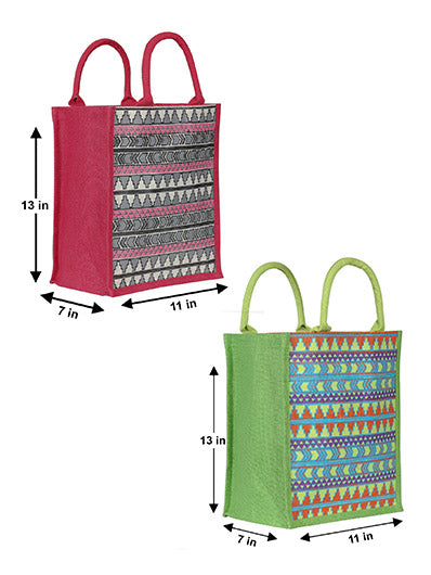 Combo of 13X11 AZTEC PRINT (B-064-PINK) and 13X11 AZTEC PRINT (B-064-GREEN)