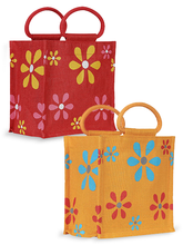 Load image into Gallery viewer, Combo of 10X10 MULTI FLOWER LUNCH (B-106-RED) and 10X10 MULTI FLOWER LUNCH (B-106-YELLOW)
