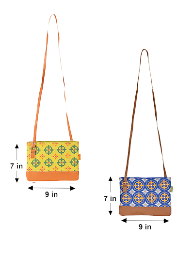 Combo of SLING MOROCCON PRINT JUCO (A-122-BROWN/YELLOW) and SLING MOROCCON PRINT JUCO (A-122-BROWN/BLUE)